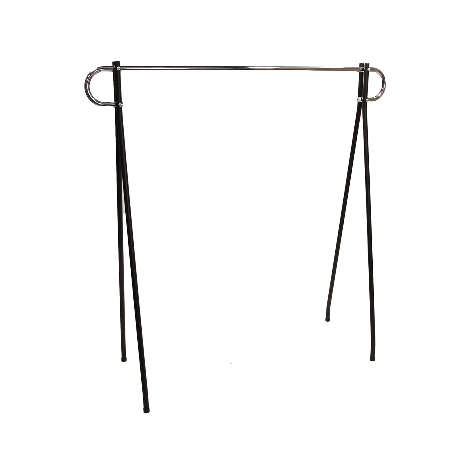 Clothing Rack Black & Chrome Single Rail Retail Storage Garment Salesman 60 x 60