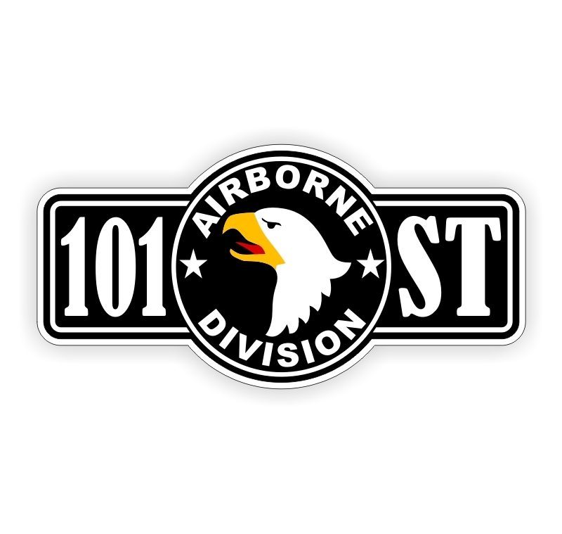 101st Airborne Hard Hat / Helmet Decal Sticker Label WW2 Vietnam Paratrooper 101