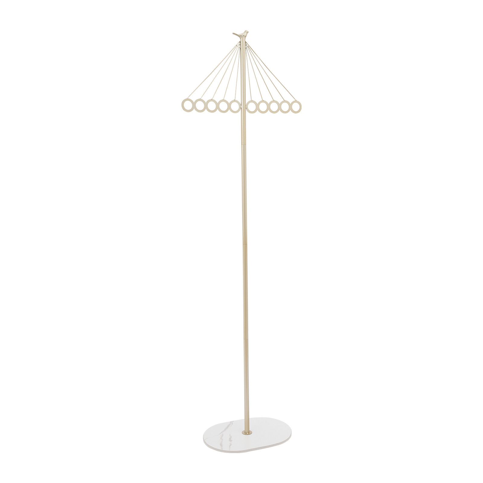 ?Coat Shelf Metal Clothing Display Rack Entrance Clothing Rack with 10 Hooks