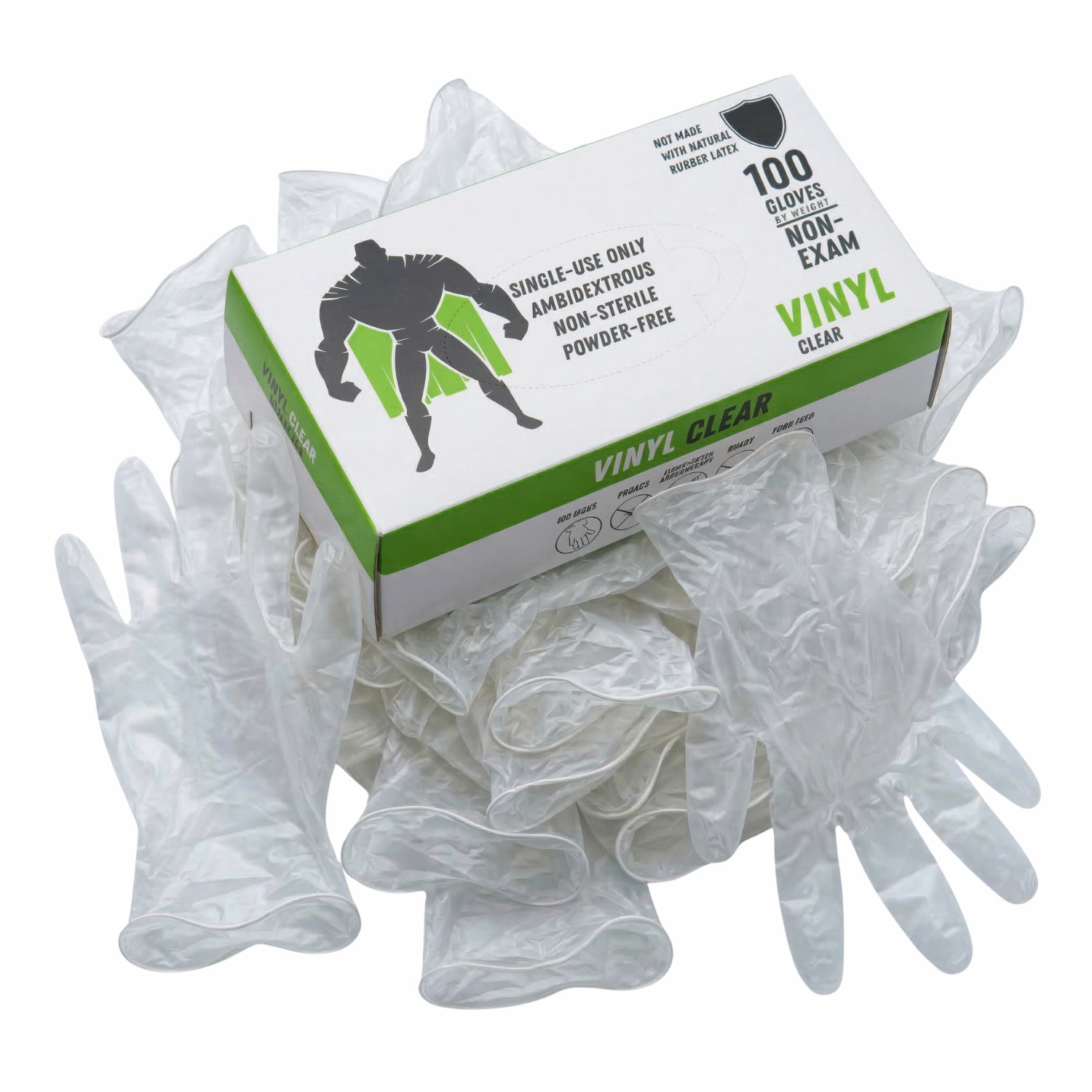 1000 Pieces Vinyl Gloves Powder Free Size: X-Large 5 Mil