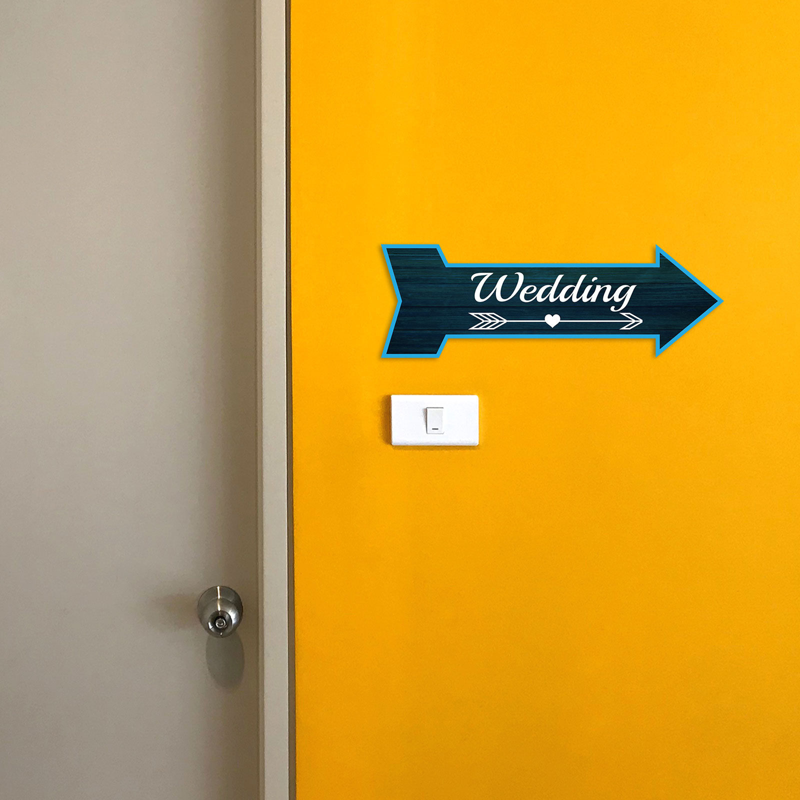 Arrow Shape Wedding 12×4″ Wall or Door Sign | Events & Celebrations Signage