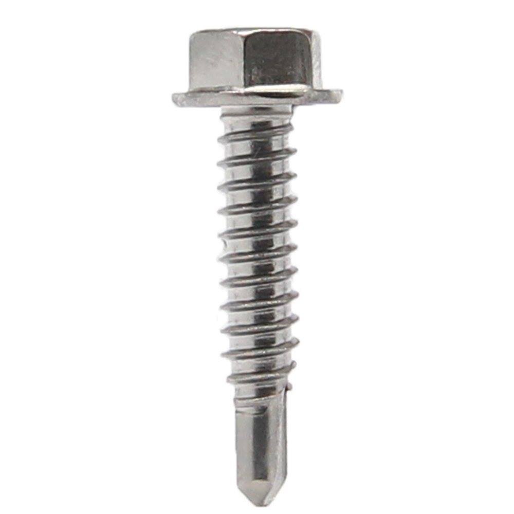 #12 Hex Washer Head Self Drilling Sheet Metal Tek Screws 410 Stainless Steel