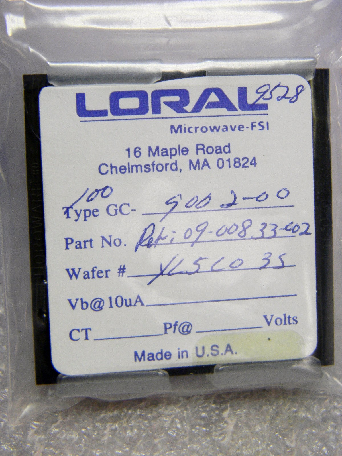 100 NEW Loral GC9002 Spiral Bias Element Chips
