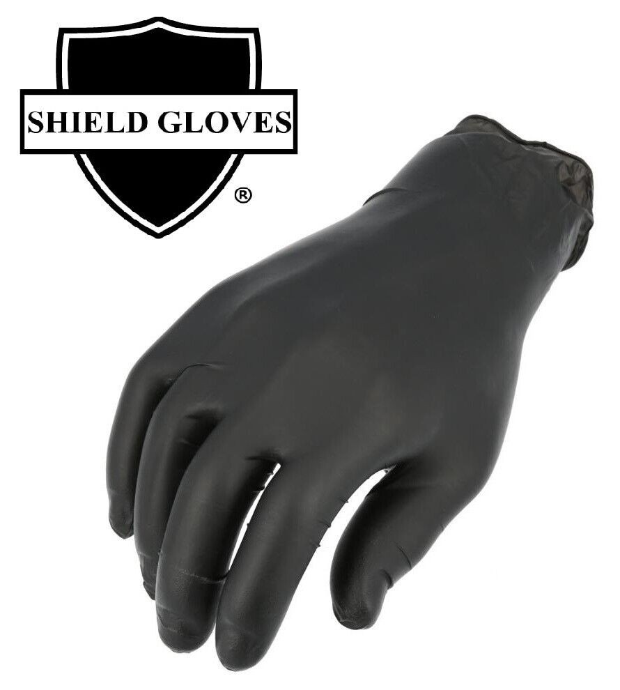 5 MIL Latex Free Black Nitrile Powder-Free Gloves 1000 Pieces, Large