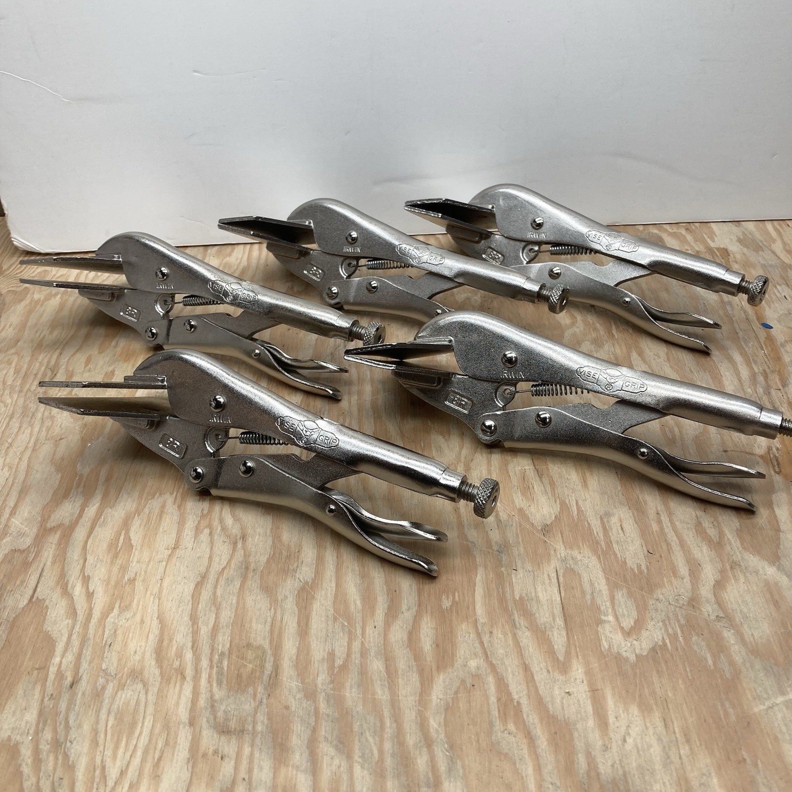 [5 Pack] Irwin 8″ Vise-Grip Locking Sheet Metal Clamp 8R – 1-3/4″ Depth