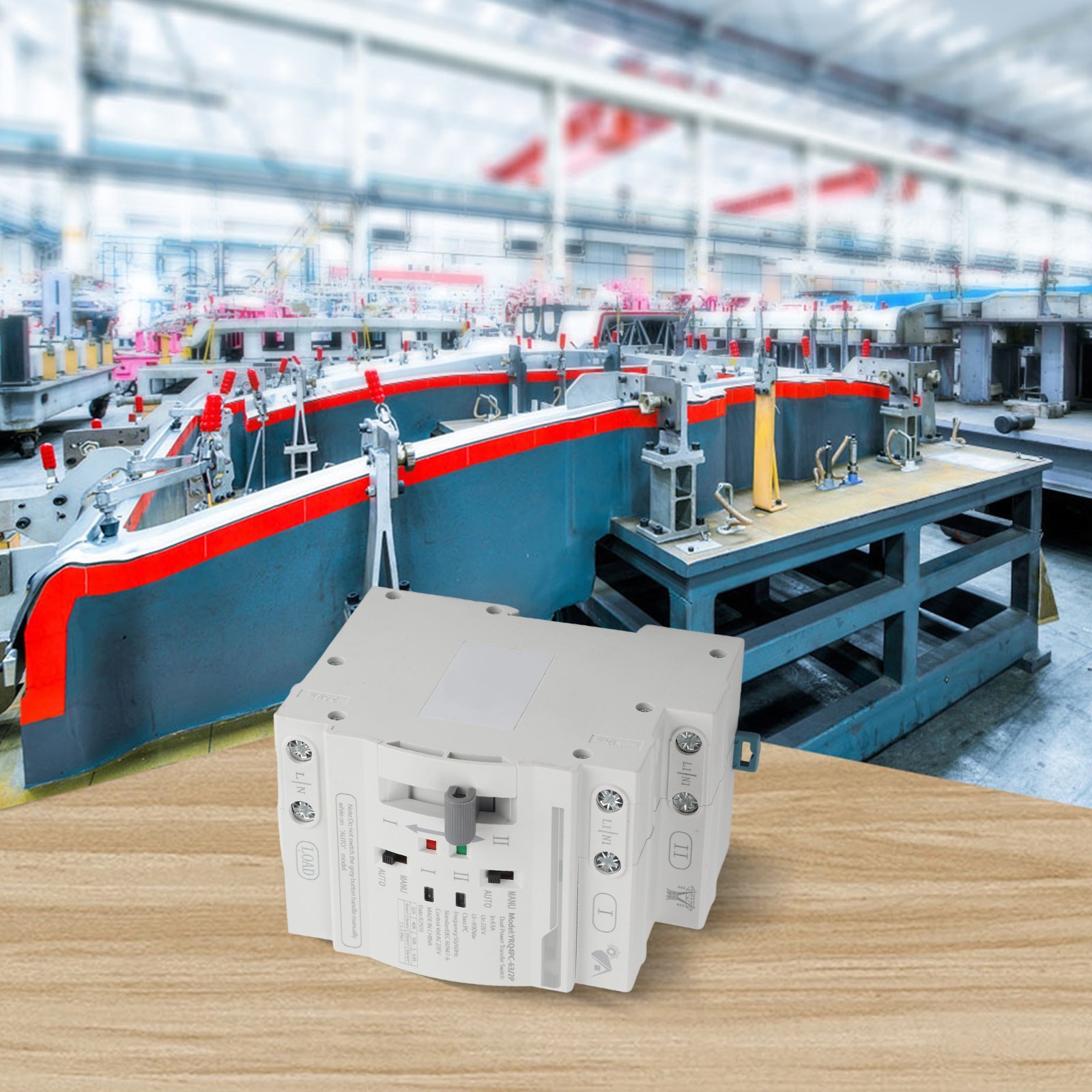 Reliable Photovoltaic Transfer Switch 2P 63A AC220V for Continuous Operation