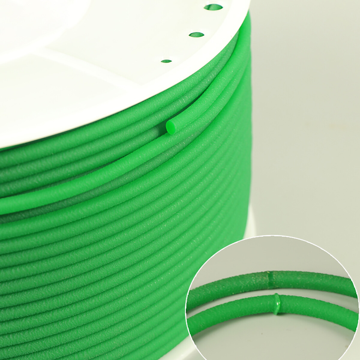 Green PU Round Urethane Drive Belt – 2 to 18mm Dia, Polyurethane Rough Surface