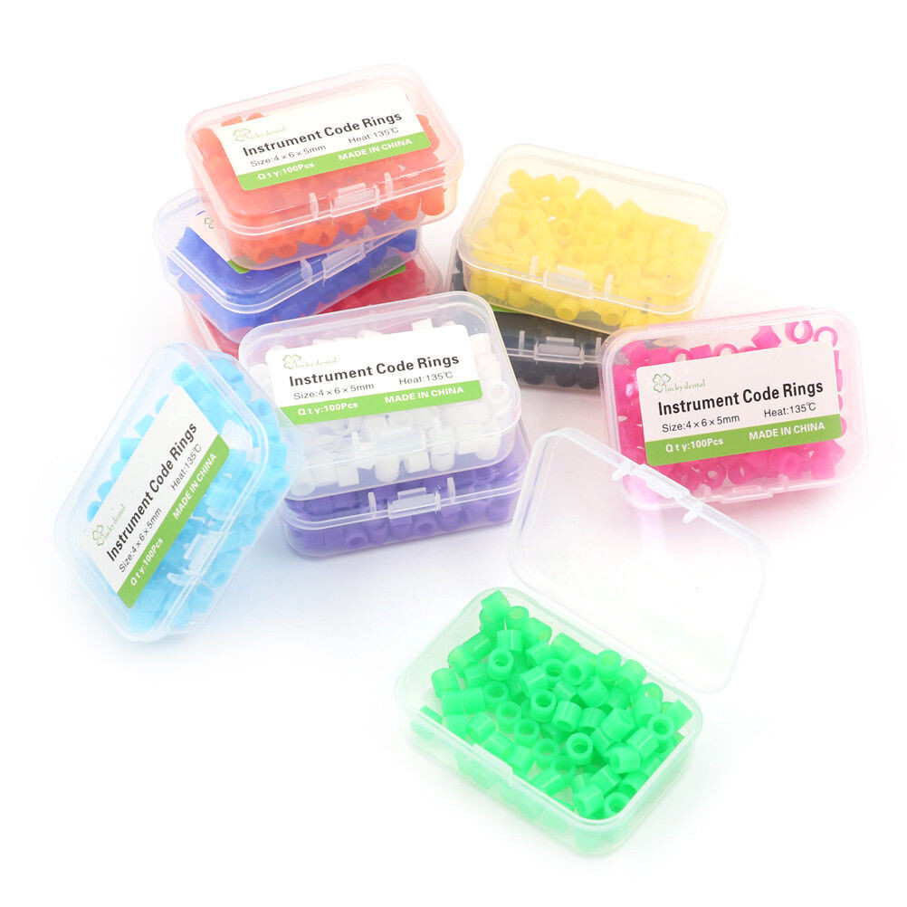 10Packs Dental Autoclavable 135ºC Bands Ring Recognition Silicone Color Large