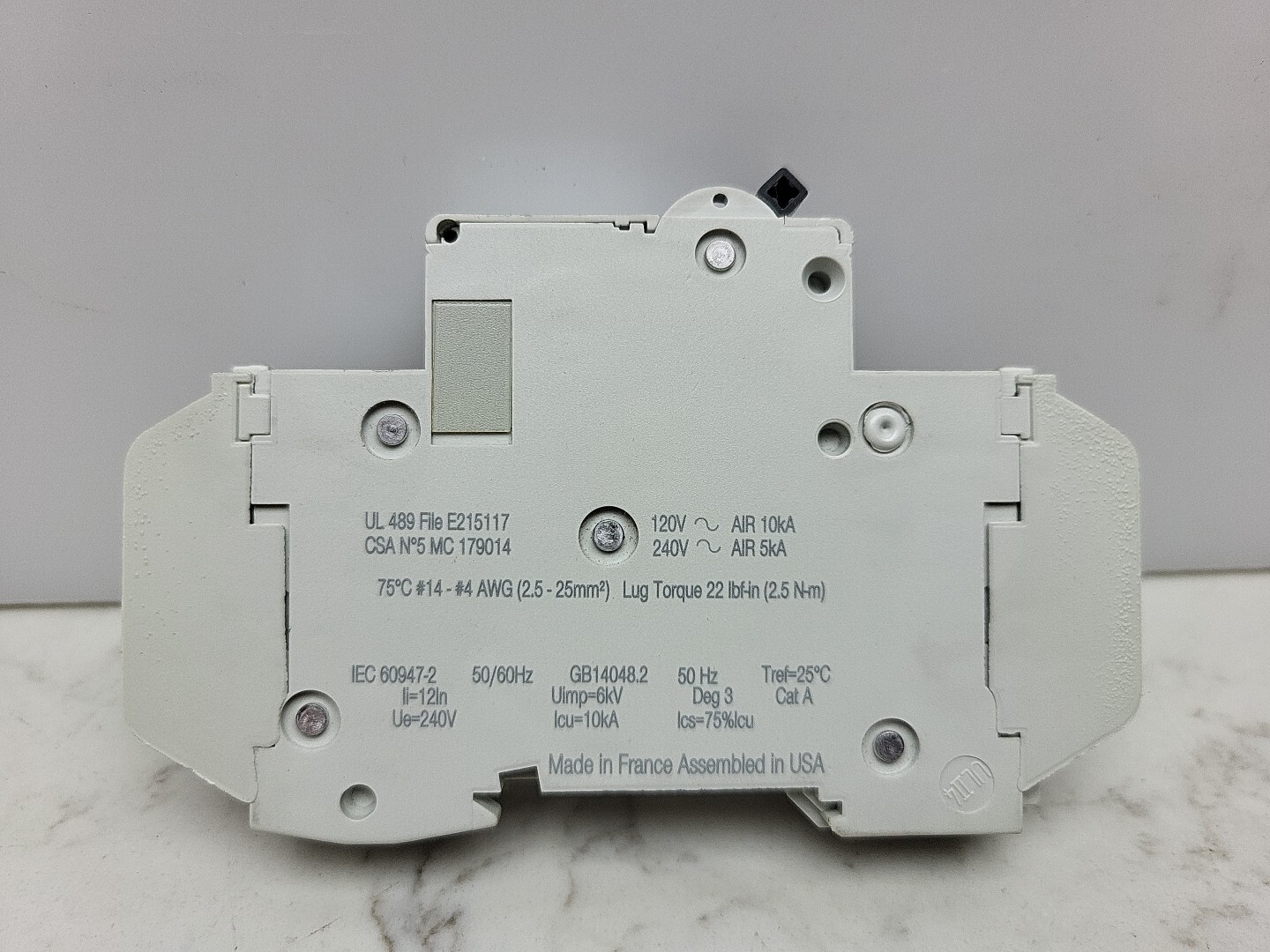 3 Pack Schneider Electric 60120 2 Amp Circuit Breaker DIN Rail 120/240 Vac Used