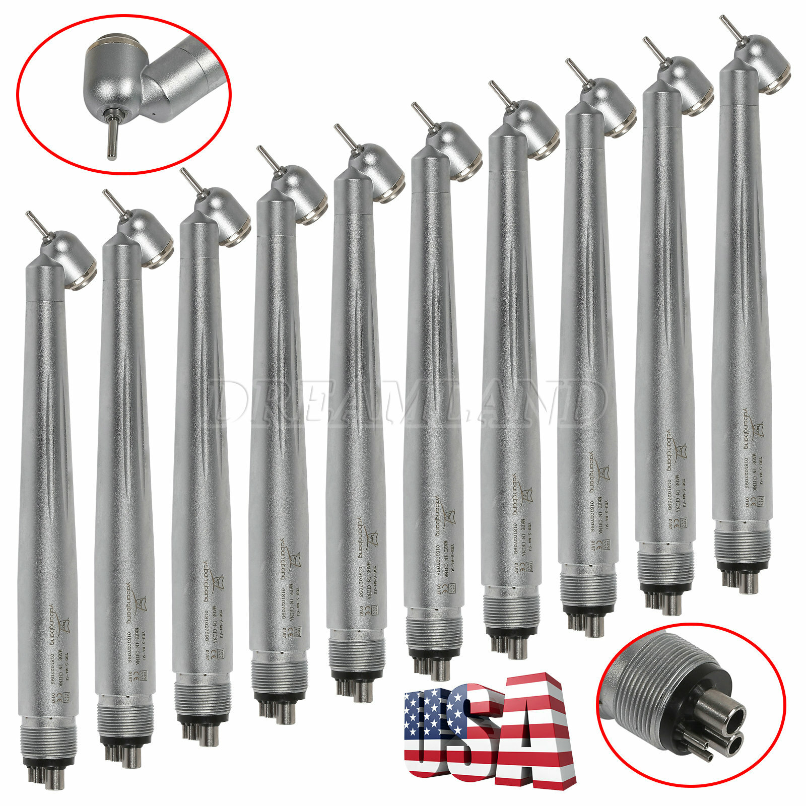 Yabang Dental 45 Degree Surgical High Speed Handpiece Push Button 4Hole 1-10 pcs