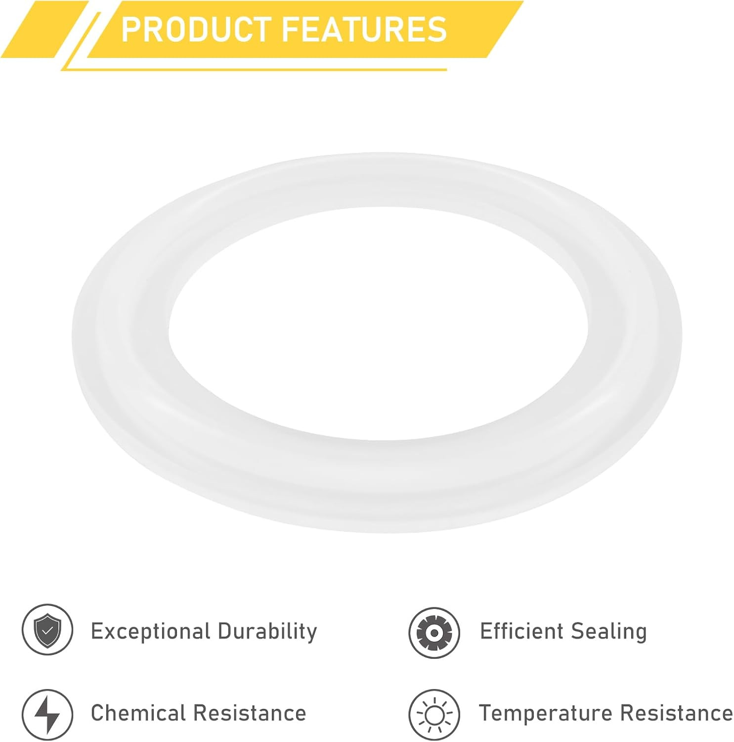 50PCS 1.5 Inch Tri Clamp Silicone Gaskets for 1.5″ Sanitary Tri-Clamp Fittings O