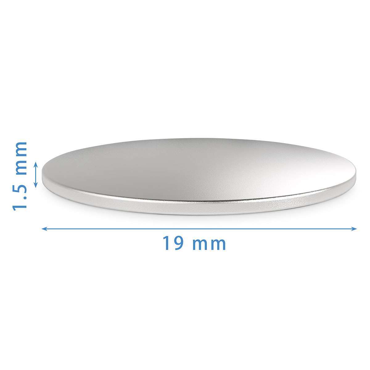 5 10 50 100 200 Rare Earth Neodymium Disc Magnets 19 x 1.5mm (3/4 x 1/16 inch)