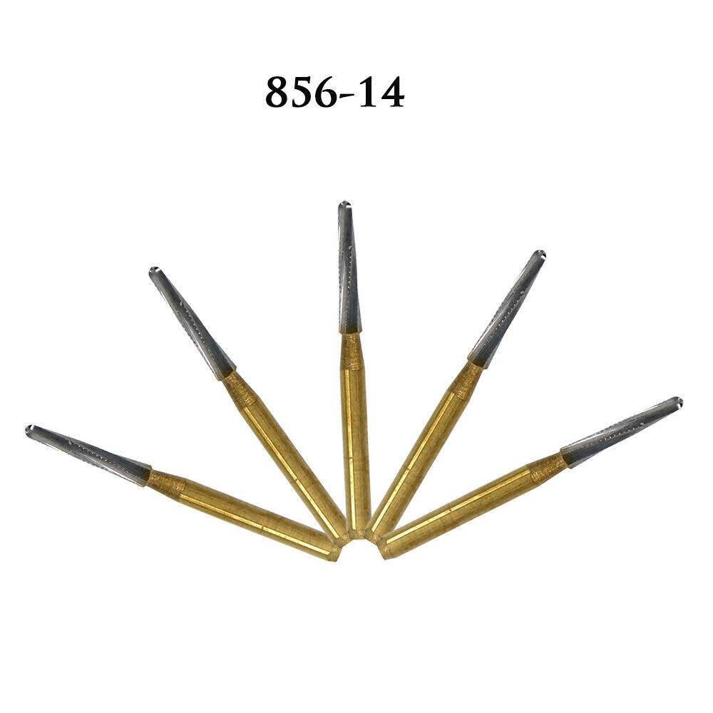 10-100PCS Dental Super Crown & Bridge Carbide Burs FG 856-014, FG Shank BOMAOER