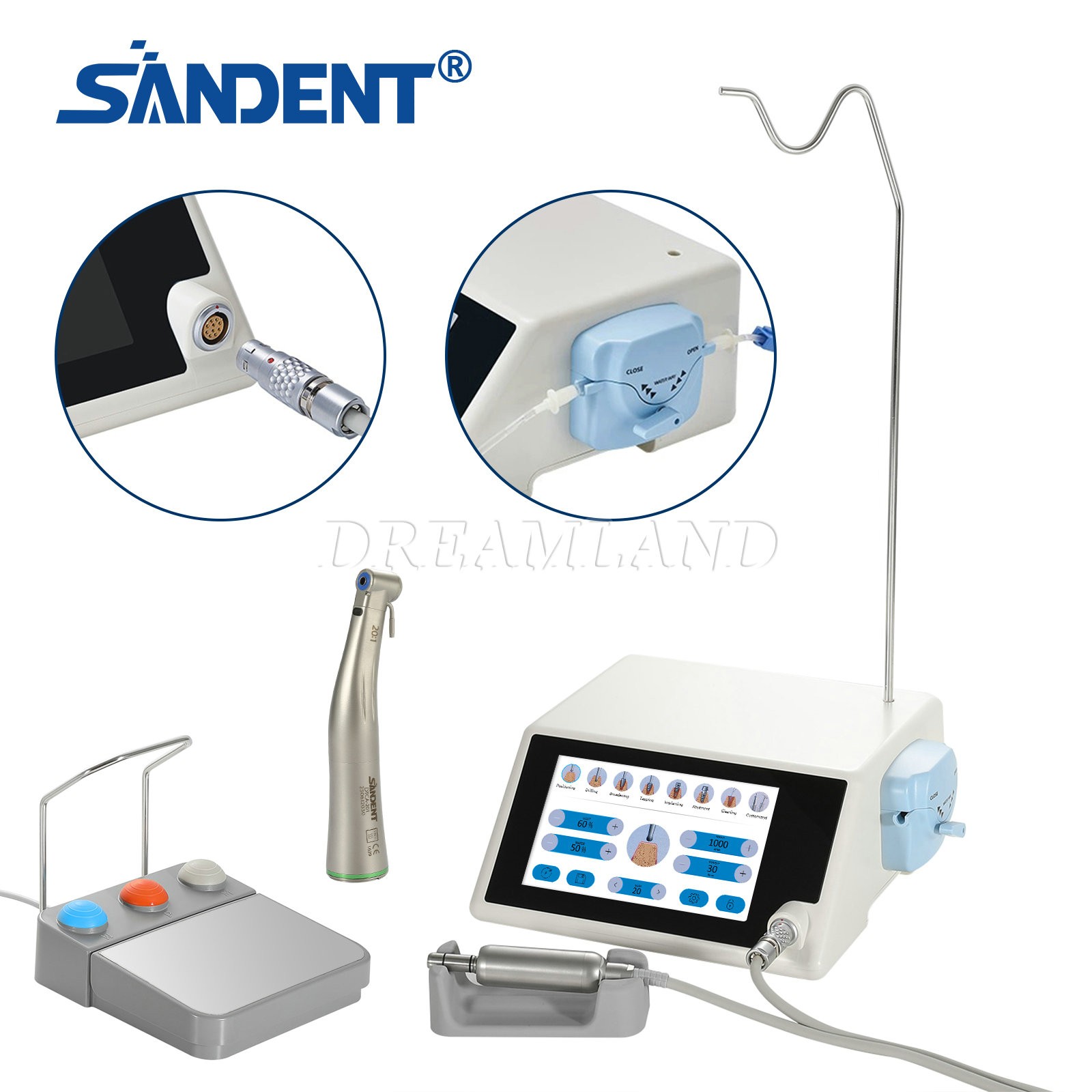 ST Dental Implant Motor Surgical System Brushless Motor 20:1 LED Contra Angle us