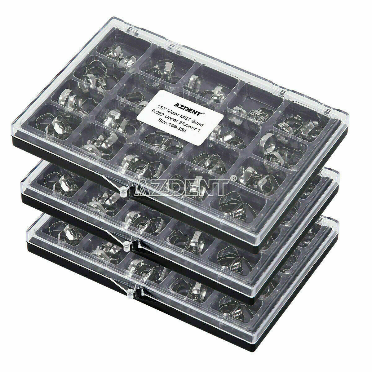 80PCS Bandas dentales ortodoncia para el primer molar con tubos bucales MBT 022
