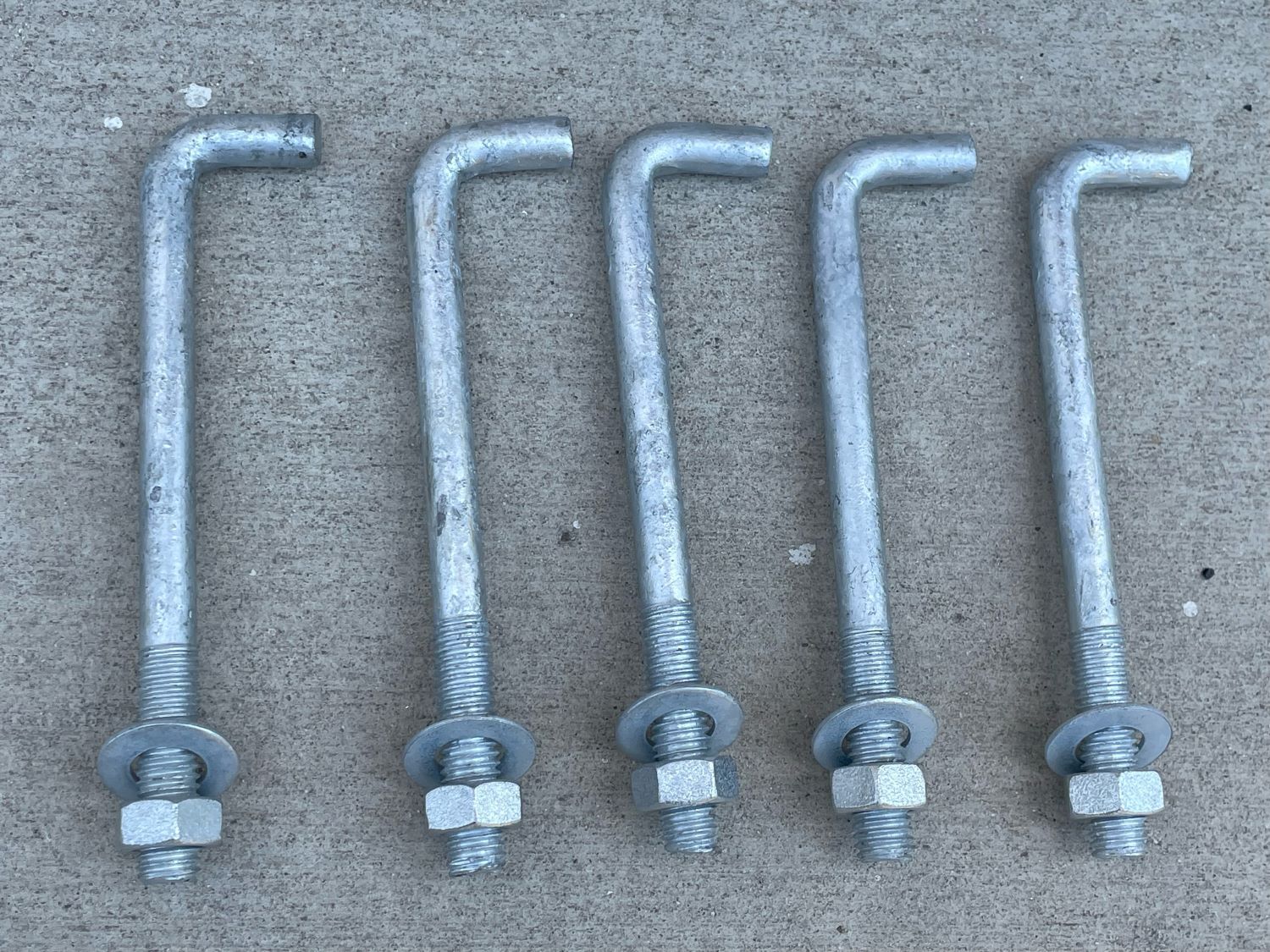Sandbaggy 1/2″ x 6″ Threaded Concrete Anchor L-Bolts – Hot Dipped Galvanized