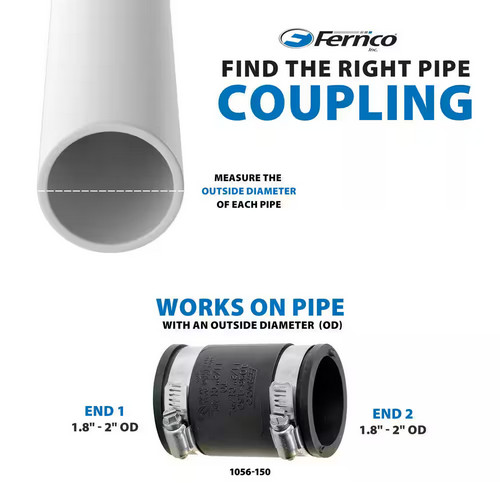 1-1/2 in. x 1-1/2 in. DWV Flexible PVC Coupling – Durable, Easy Installation for