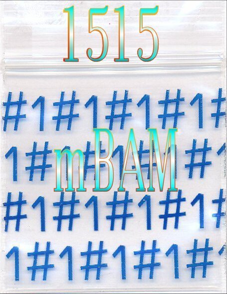 100 PACK BLUE LUCKY 777s 1515 Apple Zip Baggies 1.5×1.5″ Mini POLYBAGS