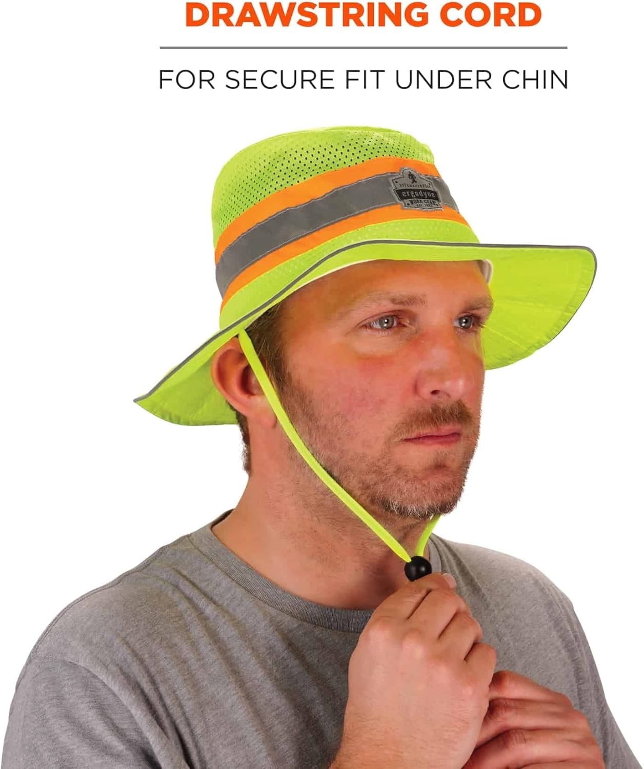 unisex adult Hi-vis Ranger Sun Hat, Lime, XX-Large-3X-Large , Factory