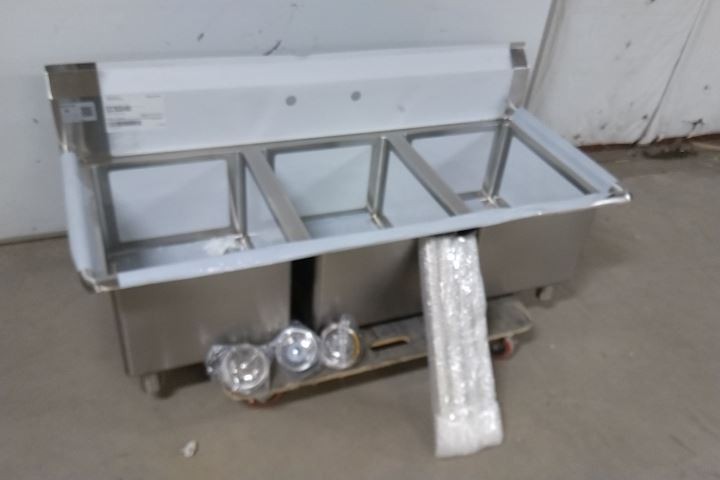 Elkay E3C16X20-0XX 57 In Overall Length 3 Bowl Economy Series Sink