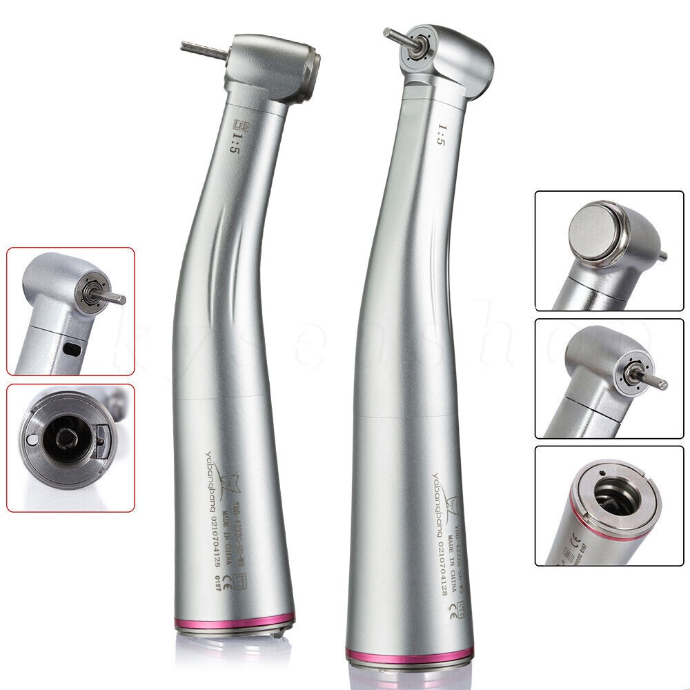 Dental 1:5 Optic LED Contra Angle Increasing Handpiece Fit NSK Electric Motor CE