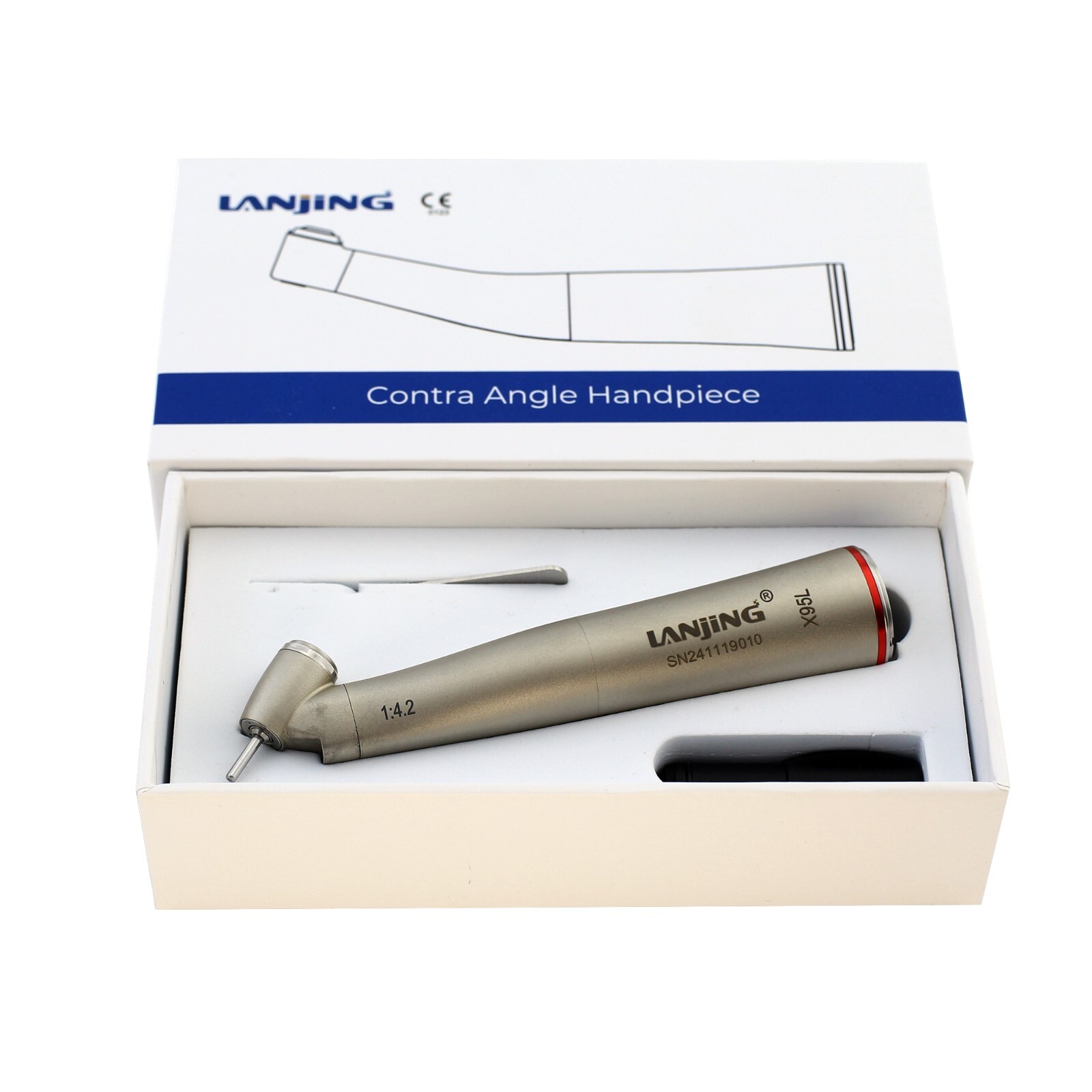 Dental Electric Handpiece 1:5 1:4.2 Contra Angle 45 Degree Surgical Fiber Optic