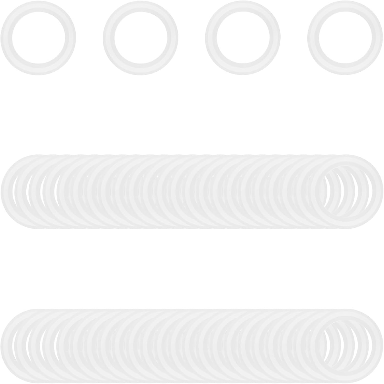 50PCS 1.5 Inch Tri Clamp Silicone Gaskets for 1.5″ Sanitary Tri-Clamp Fittings O