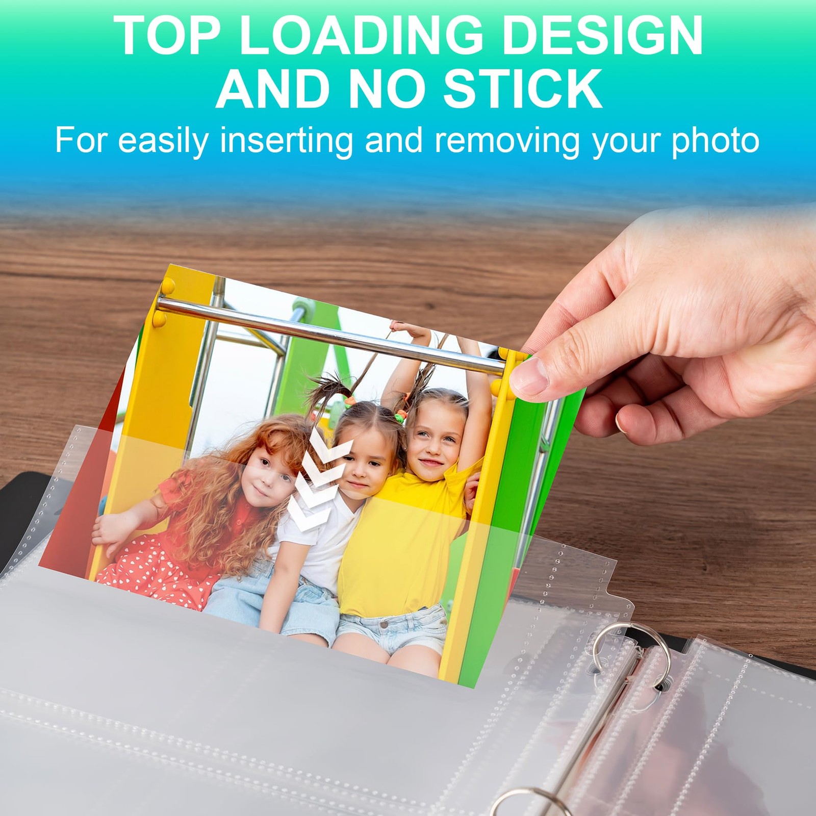 50 Pack 4 x 6 Photo Sleeves for 3 Ring Binder300 Pictures, HeavyDuty Archival…