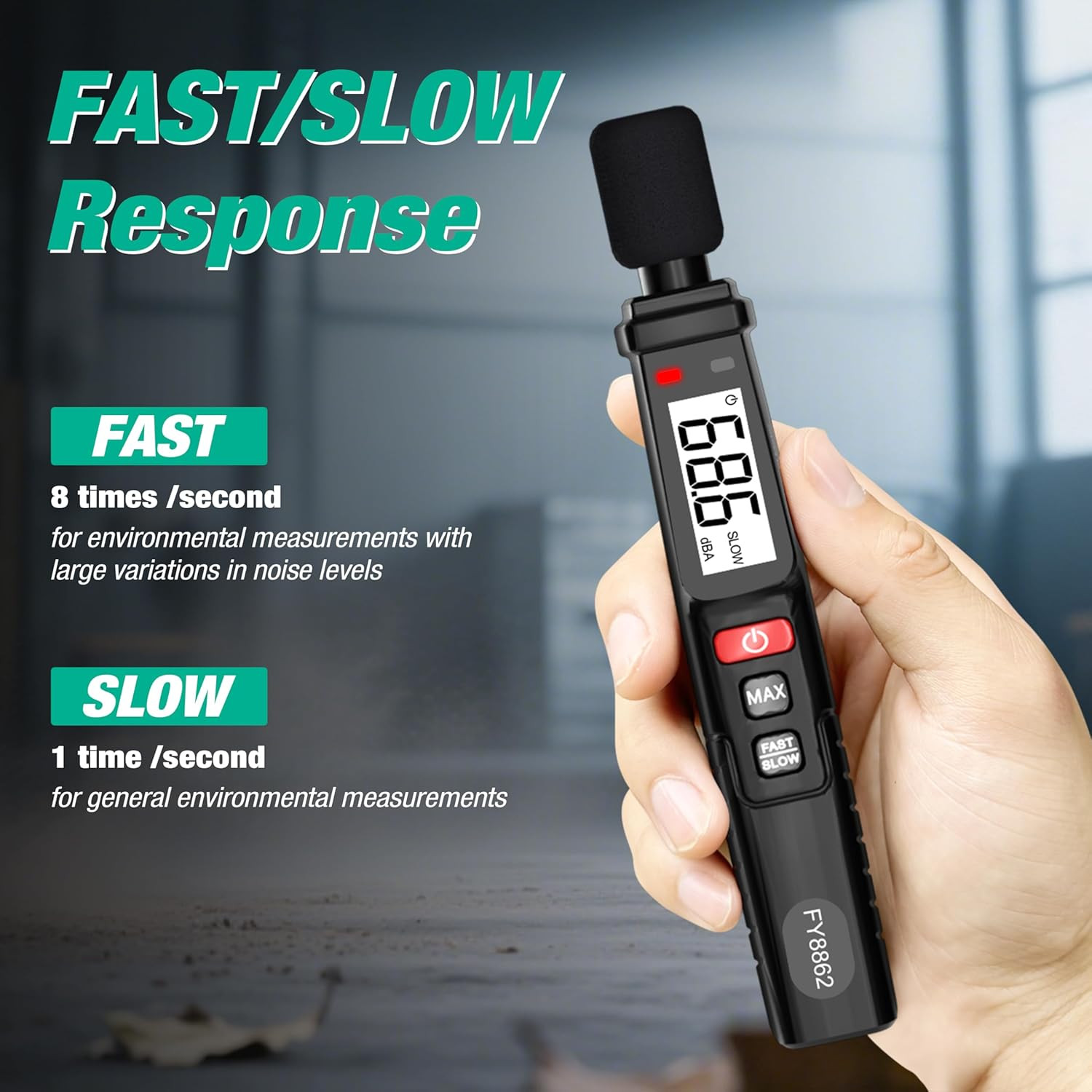 Decibel Meter, Digital Sound Level Meter Portable Sound Meter 30–130 dB MAX Data