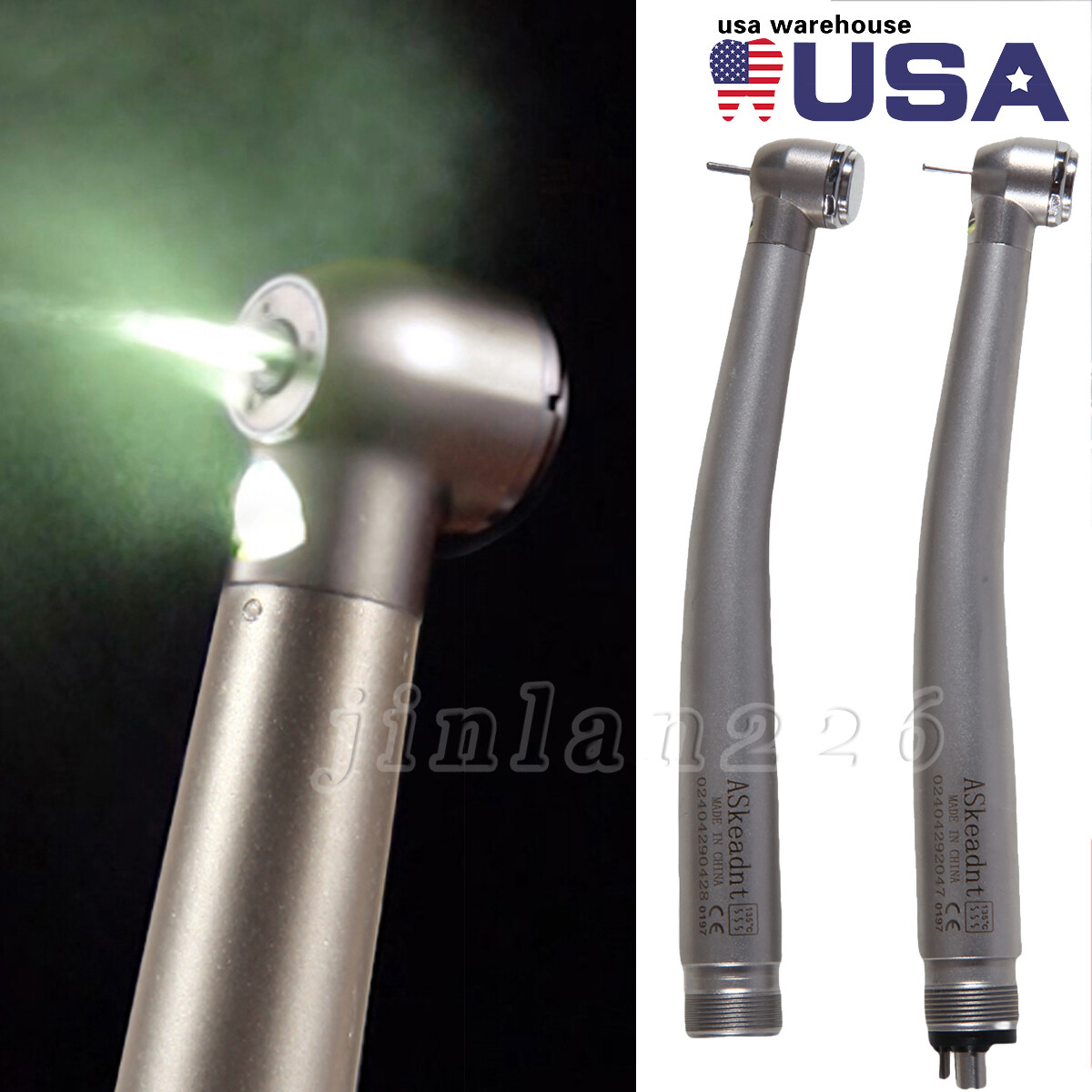 NSK Type Dental PANA MAX High Speed LED Handpieces Internal Triple Spray 2/4H US