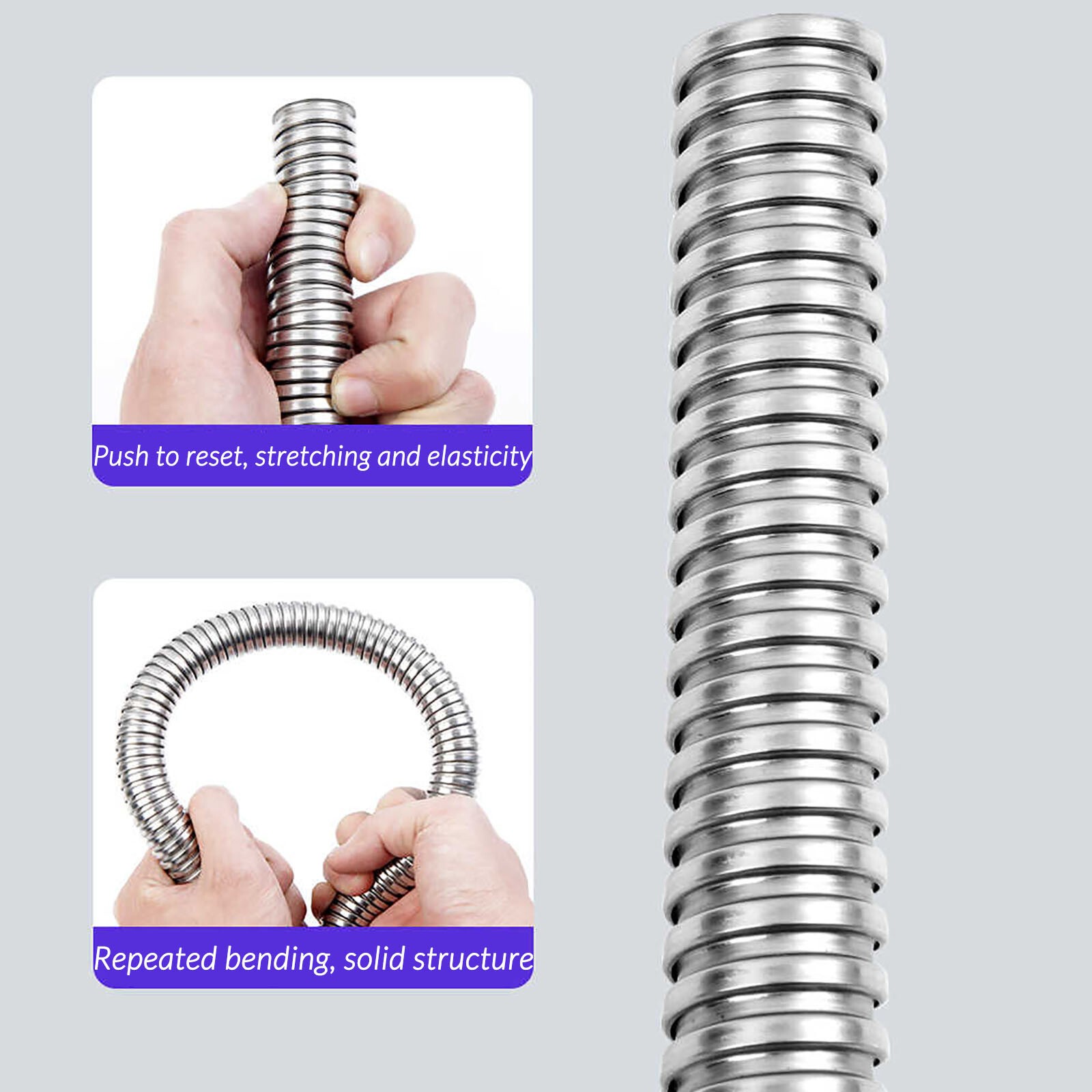 Flexible Conduit Tube Cable Tidy Trunking Organiser Stainless Steel 4mm to 51mm