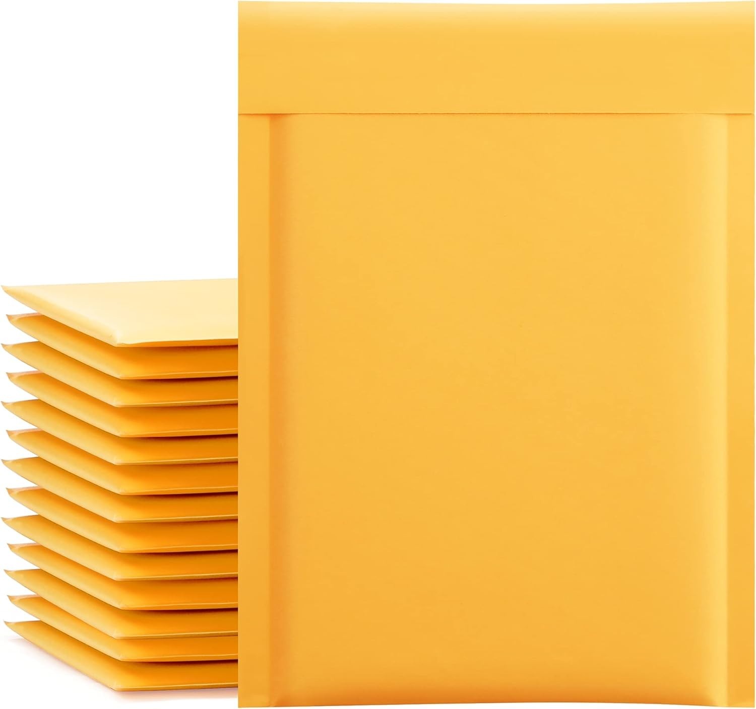 100 Pack Yellow Kraft Bubble Mailers 6×10 Inch – Secure Self-Sealing Envelopes