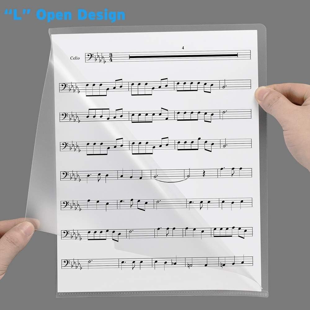 25 Pack Clear Plastic Document Folders for Reports and Projects