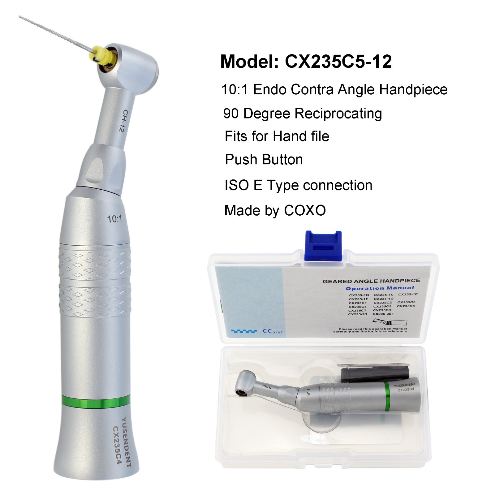 COXO Dental M4 Endo Handpiece 10:1 6:1 Contra Angle Reciprocating Endodontic NSK