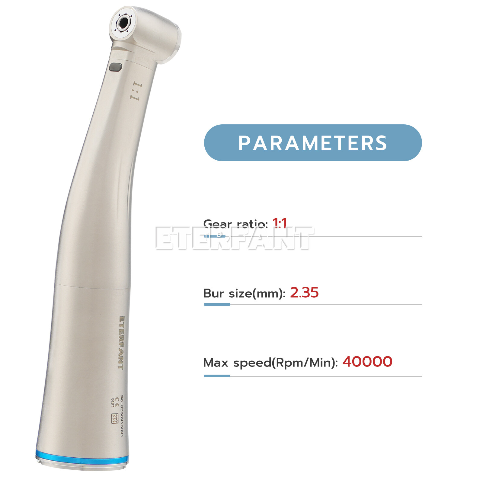 NSK Style Dental 1:1/1:5/20:1 Fiber Optic LED Increasing Contra Angle Handpiece