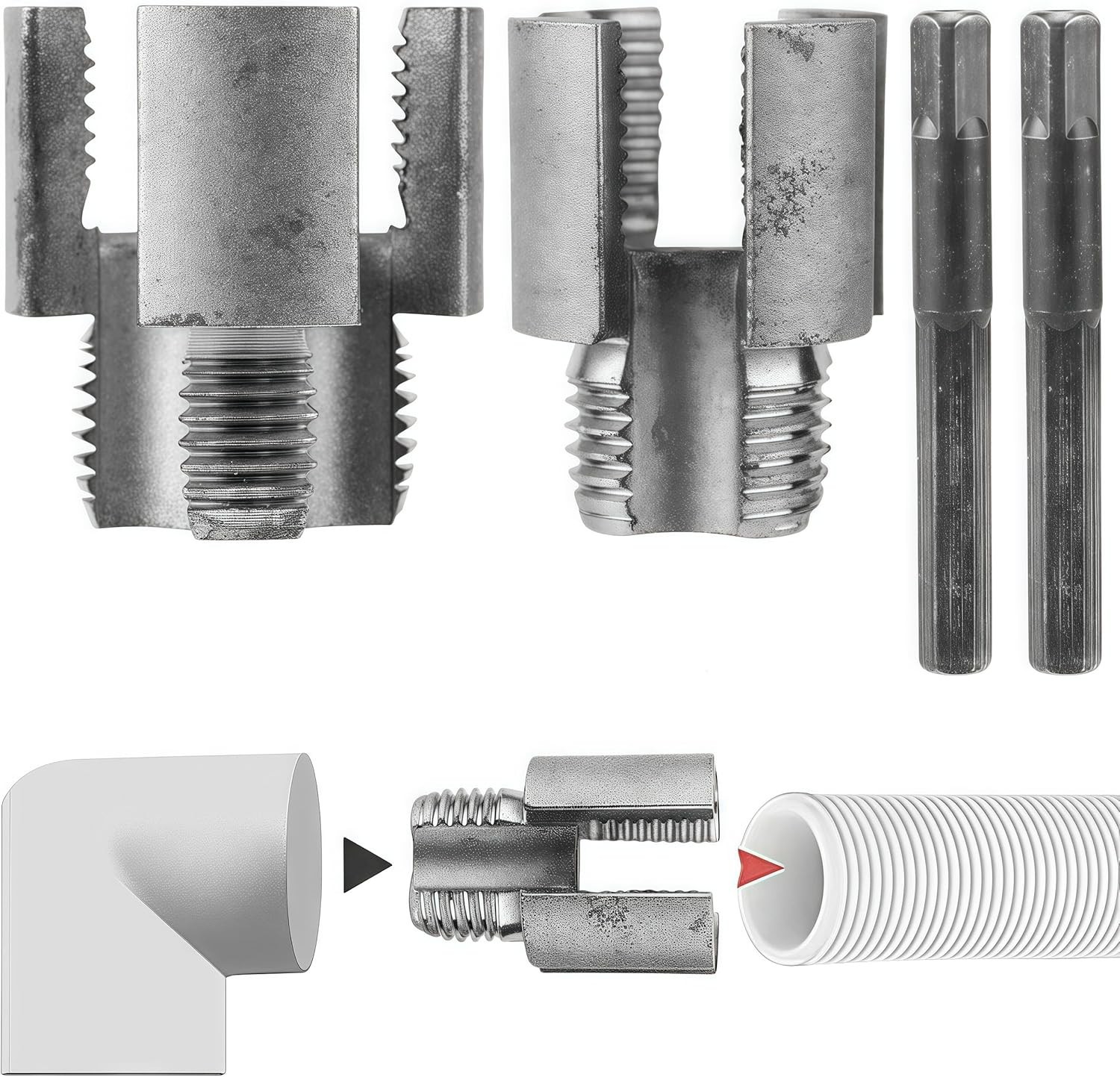 4 in 1 Water Pipe Wrench, Universal Pipe Opener for PVC Pipes, Integrated Intern