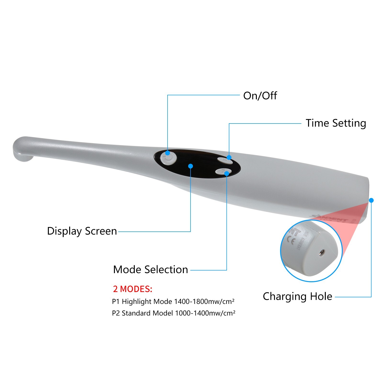 Dental Wireless Cordless iLed 3 Second LED Curing Light 3S Cure Lamp US plug SA