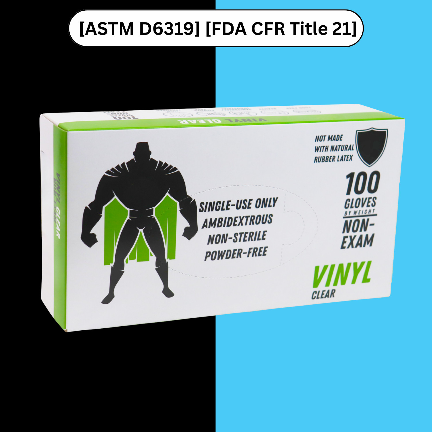 Disposable Powder-Free Non Latex Vinyl Gloves,5 MIL,Clear, Small, 1000 Pairs