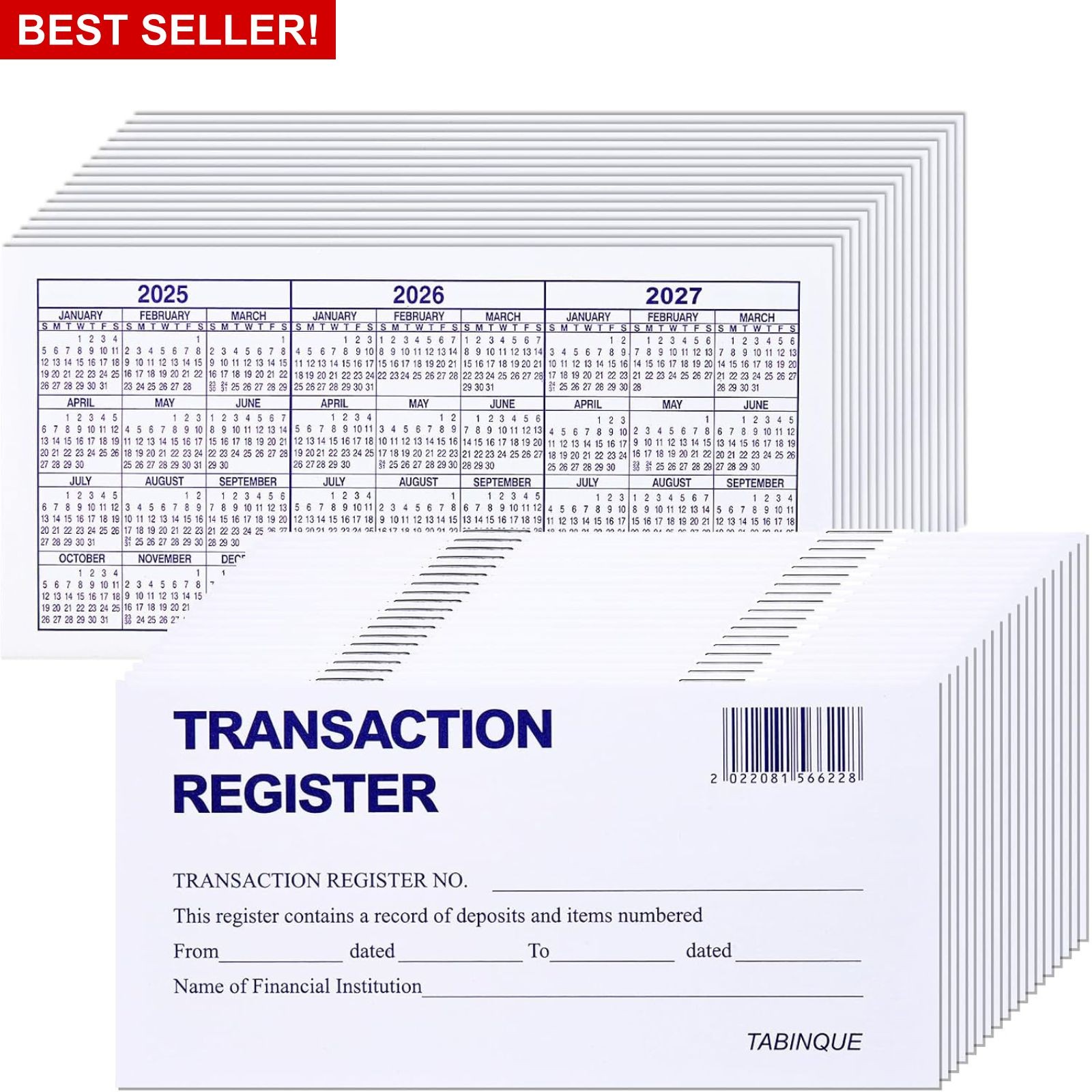 24 PCS Checkbook Registers Easy to Read Personal Check Registers