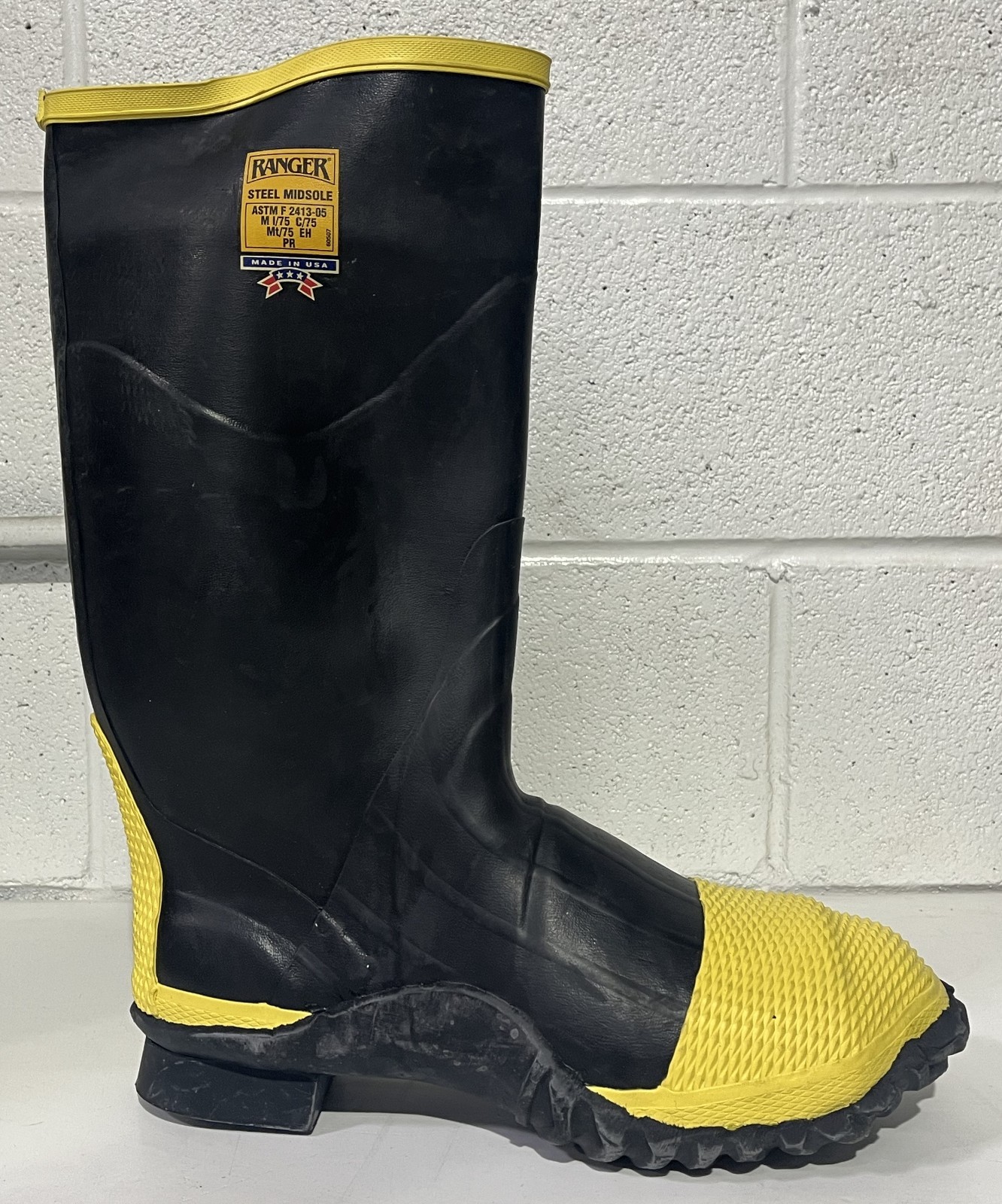 HEAVY DUTY STEEL TOE METATARSAL WATERPROOF RUBBER FIREMAN FIRE BUNKER WORK BOOTS
