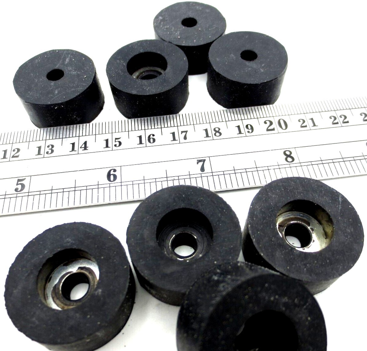 Screw on Rubber Bumper Pad Has 3/16″ Screw Hole – 1″ Pad, 1/2 Tall – Free Ship!