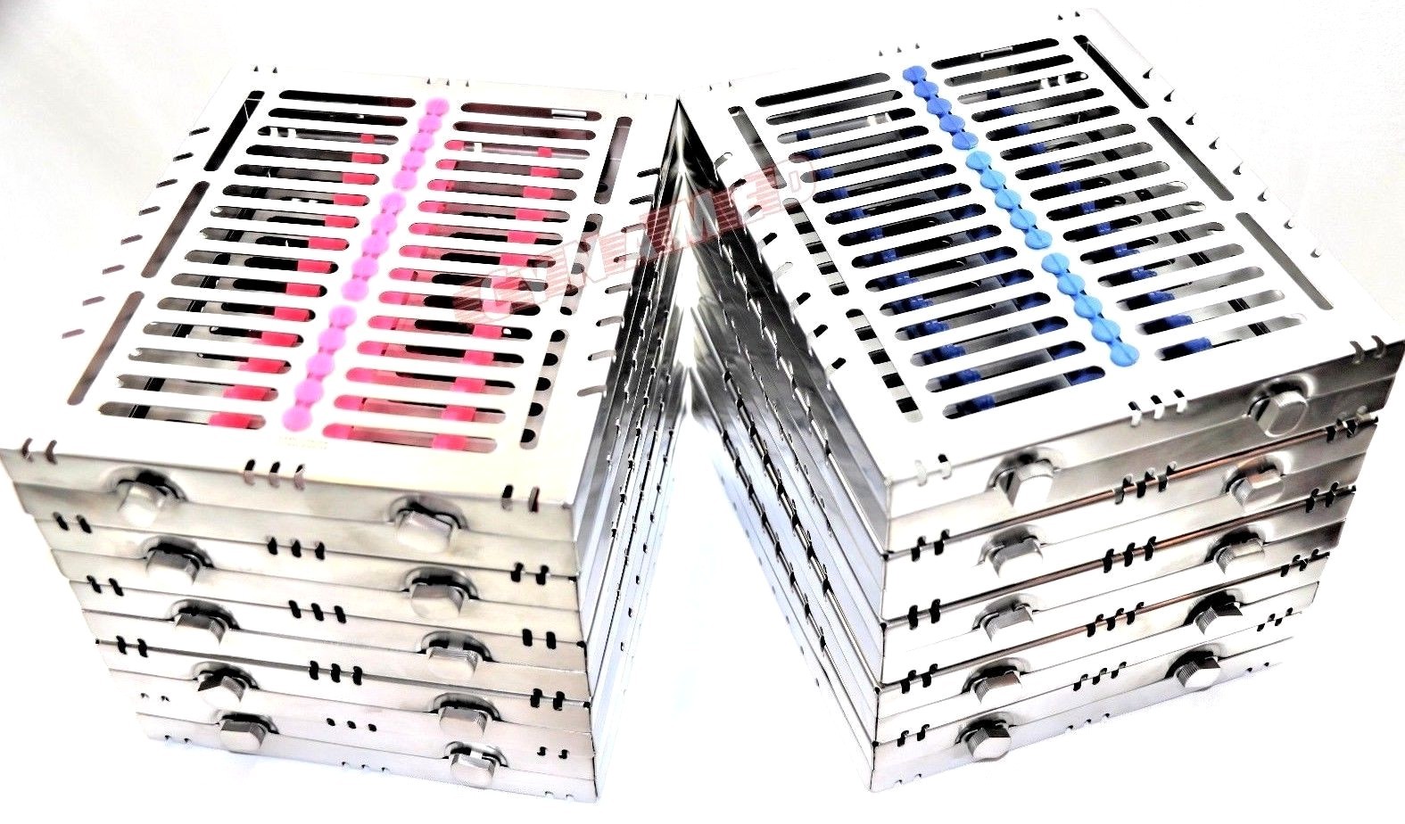 10 GERMAN DENTAL AUTOCLAVE STERILIZATION CASSETTE BOX TRAY FOR 15 INSTRUMENT