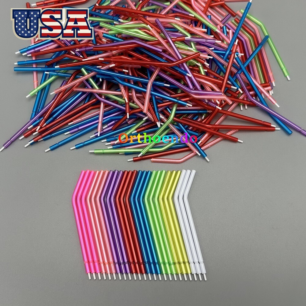 Dental 3-Way Air Water Syringe Disposable Spray Tips Triple Nozzles Tubes 250Pcs