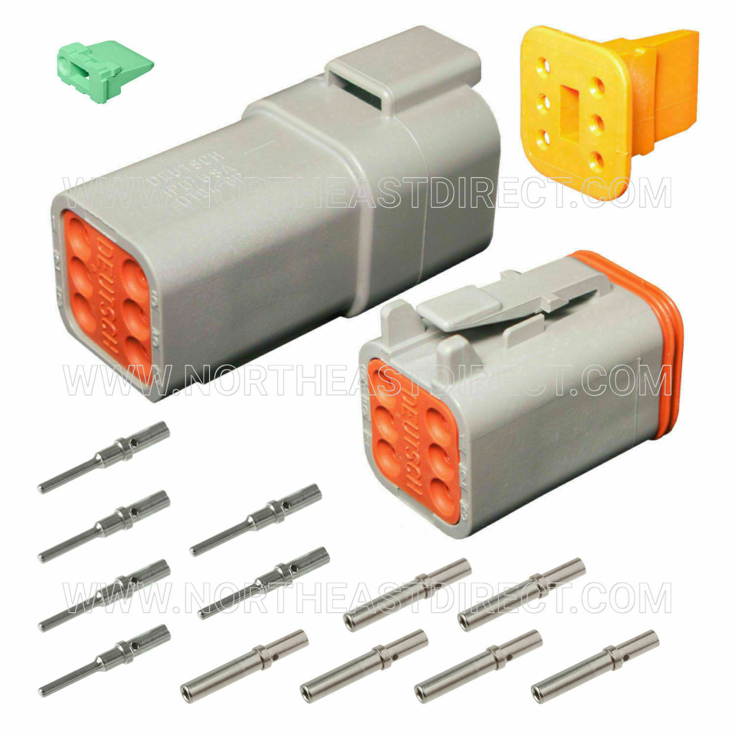 6 Pin Deutsch DT DT04-6P DT06-6S waterproof connector Solid Contacts kit