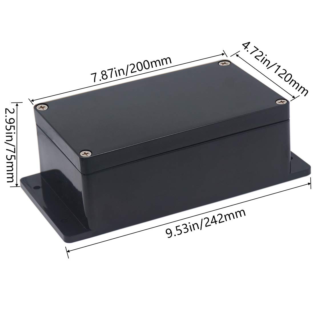 IP65 Waterproof Junction Box 7.87″x4.72″x2.95″ ABS Plastic Project Enclosure