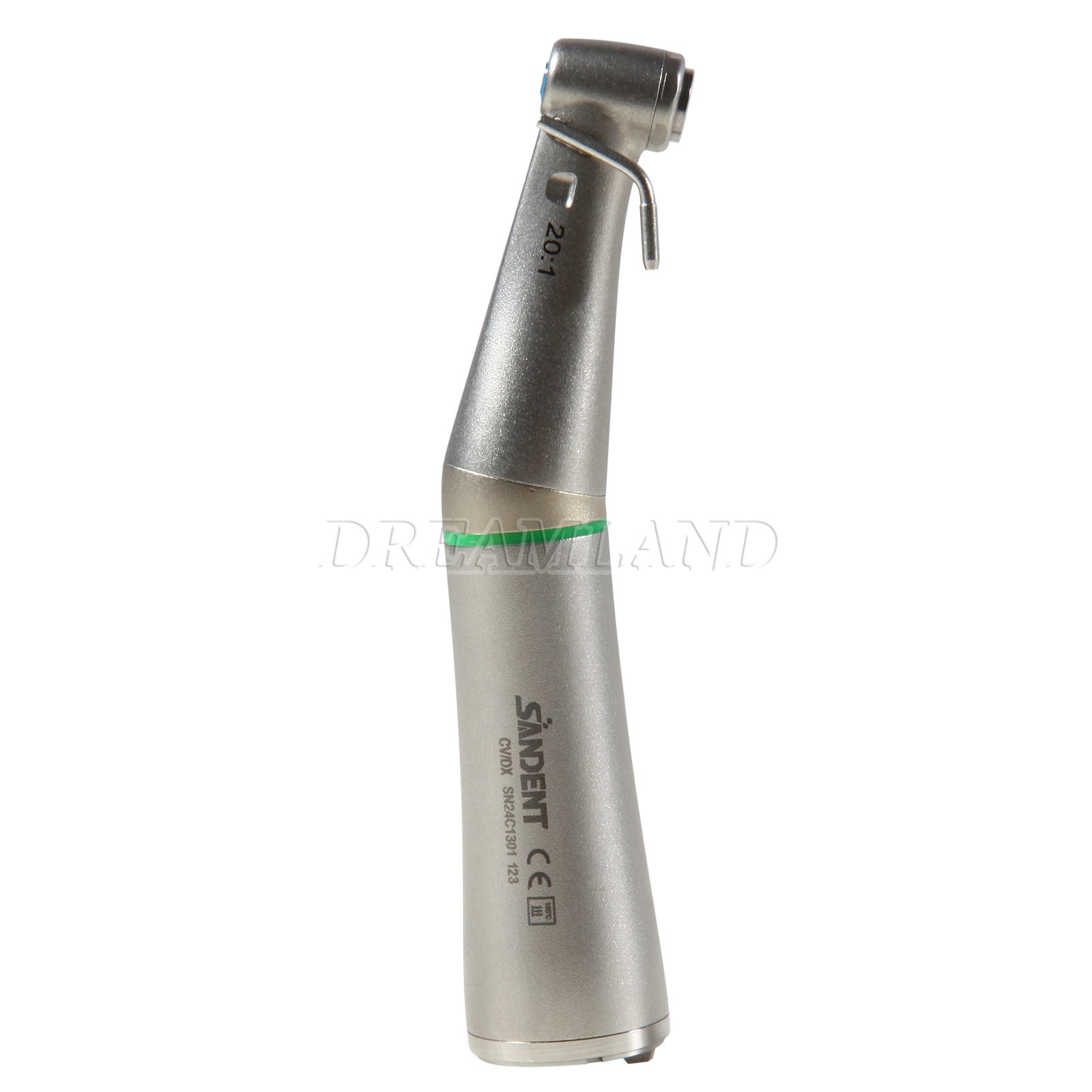 Dental 20:1 LED Handpiece Fiber Optic Implant Reduction Contra Angle Push Or