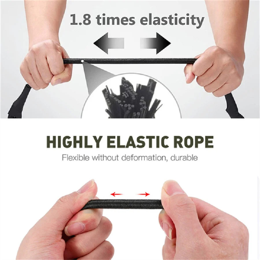 5 Types Stretch Elastic Ropes 8MM Bungee Cords with Hooks Lightweight Bikes Tie