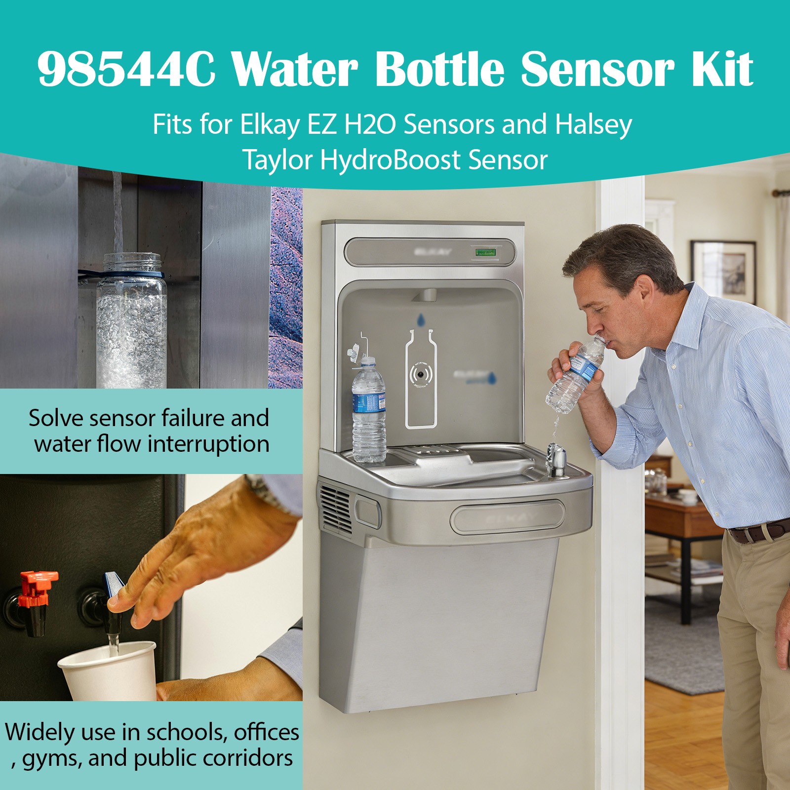 98544C 56328C Bottle Filler Sensor fit Elkay EZ H2O Sensors & Halsey Taylor