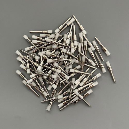 100 Pcs Dental Disposable White Nylon Polishing Flat Latch Polisher Prophy Brush