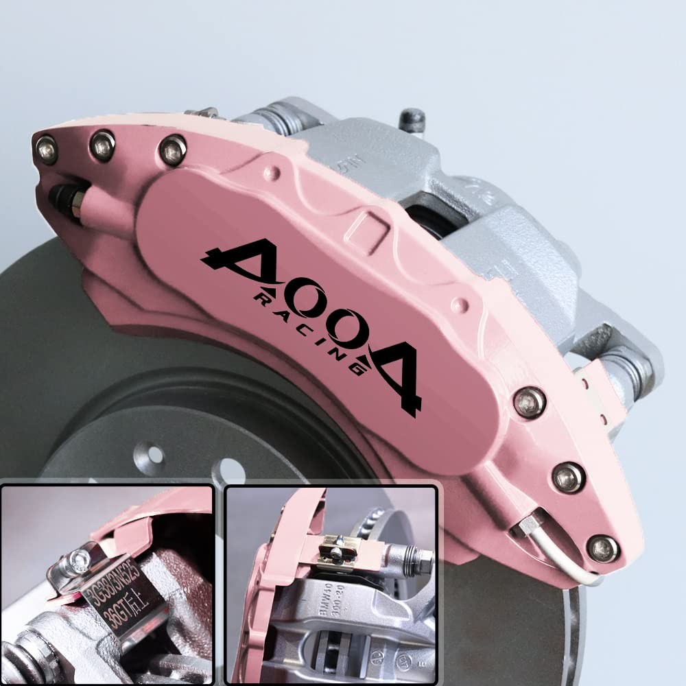 Aluminum Pink Caliper Covers Black Character Toyota Camry XSE 2019-2025 Set of 4